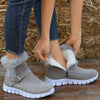 Winter Women Fur Warm Chelsea Snow Boots Casual Shoes New Short Plush Suede Ankle Boots Flats Gladiator Sport Ladies Boots