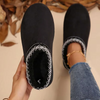 2025 New Women's Snow Boots Casual Slip-on Wool Warm Home Luxury Elegant Winter Cashmere Warm Boots Fashion Flat Shoes Plus Size